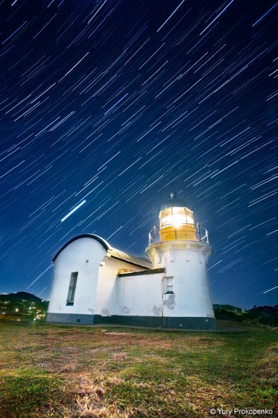 Port Macquarie Lighthouse Star trails and light house