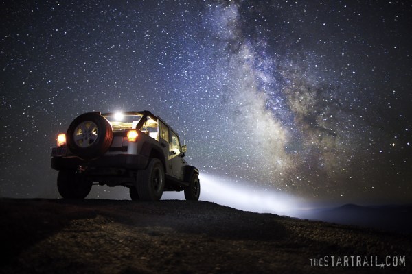 jeep wrangler and milky way