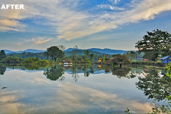 Halo removed from the photo using photoshop