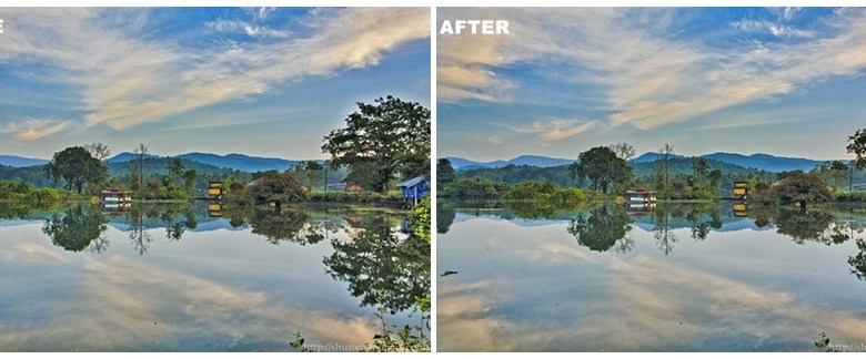 halos before and after views -- remove halos