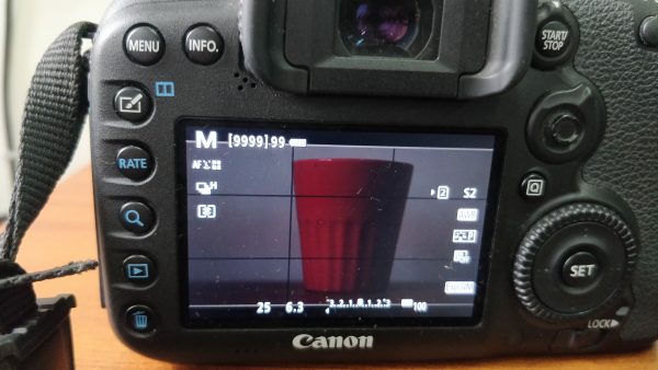 f6.3aperture settings of dslr lcd