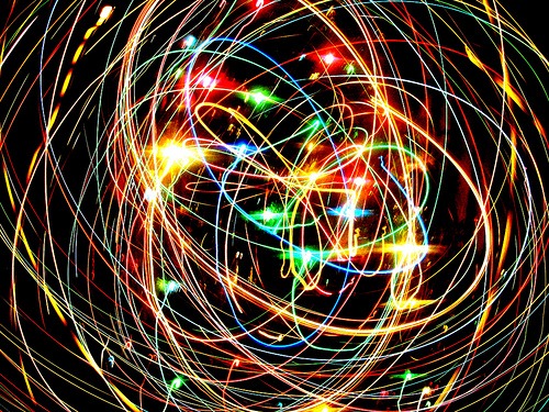 christmas light toss photograph