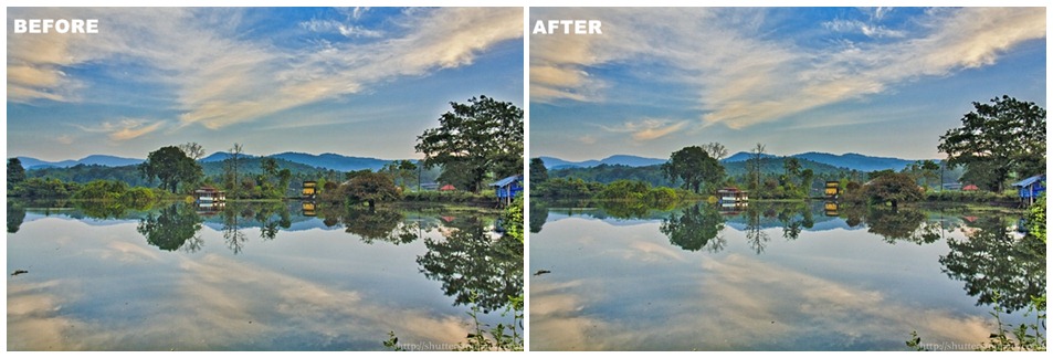 halos before and after views -- remove halos