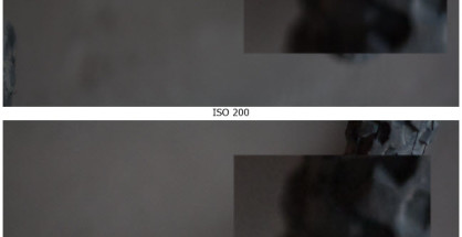 Image noise comparison of photos taken at low and high ISOs